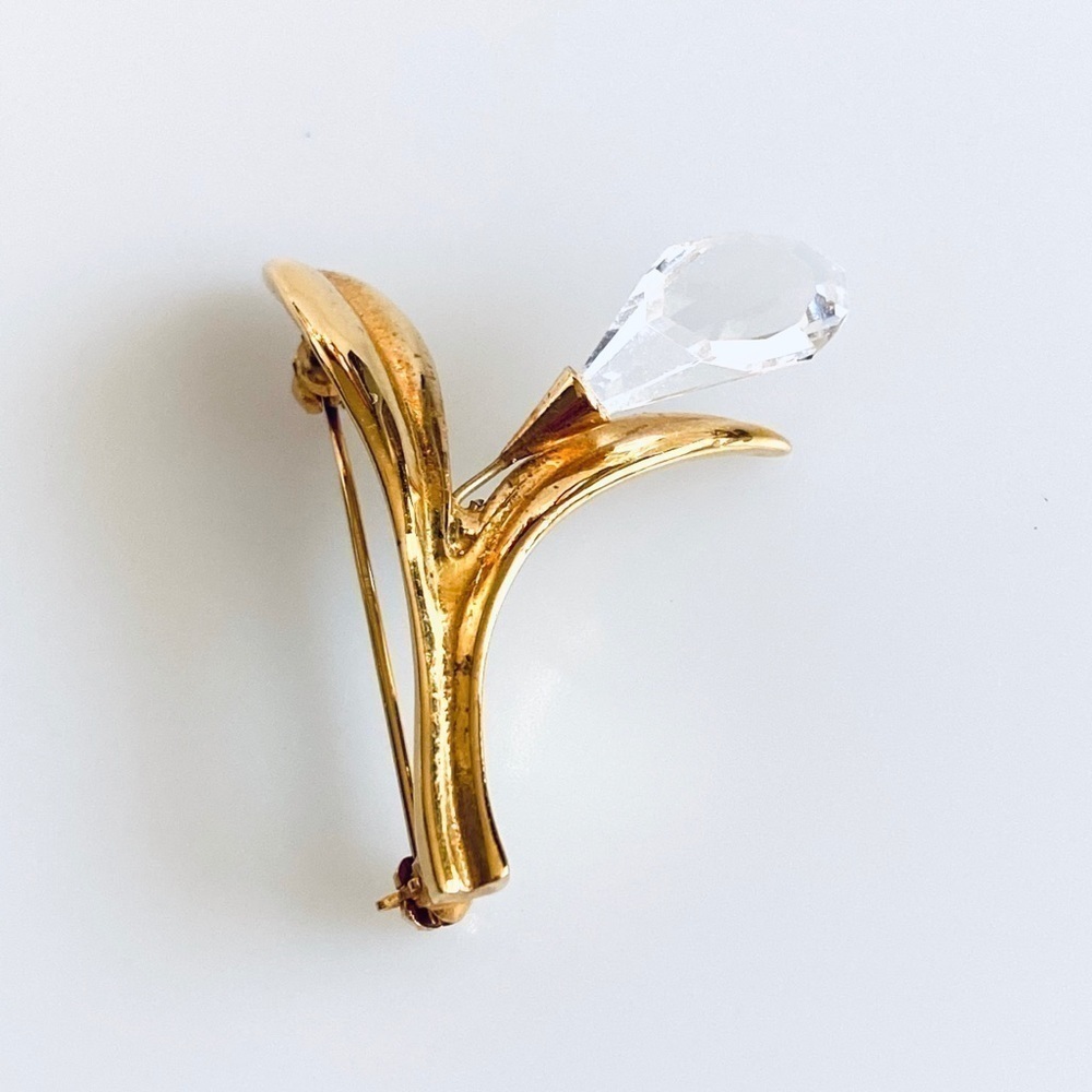 Swarovski Brooch Calla Lily Pin Jewelry Fashion FLAW